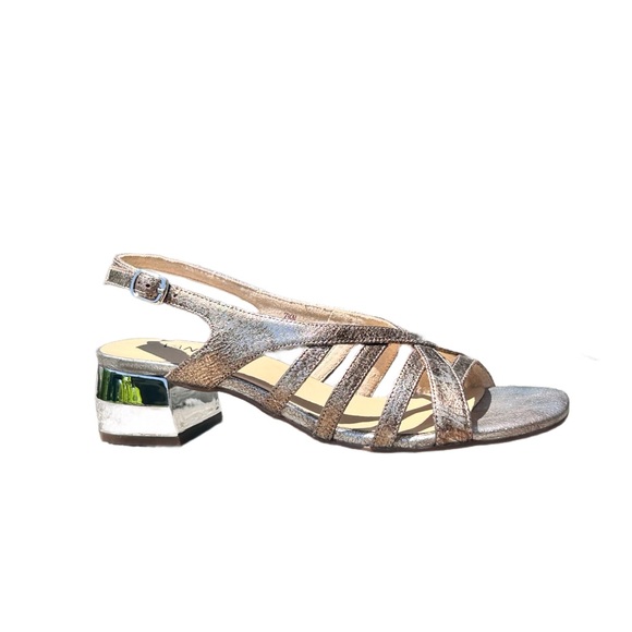 Vaneli Shoes - New Vaneli Metallic Silver & Bronze Slingback Sandals